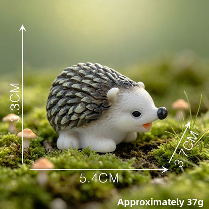 Miniature Hedgehog Figurine for Garden and Home Decoration