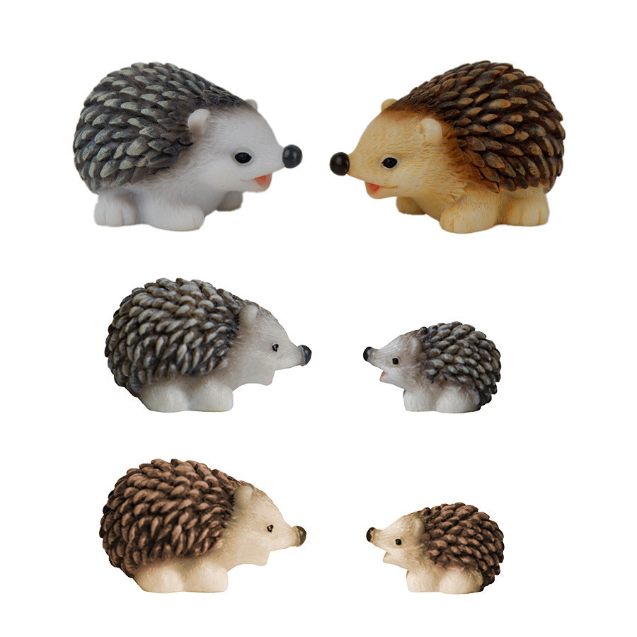 Miniature Hedgehog Figurine for Garden and Home Decoration