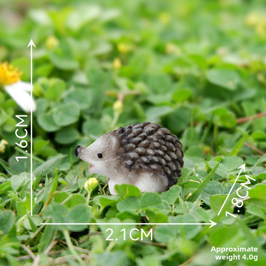 Miniature Hedgehog Figurine for Garden and Home Decoration