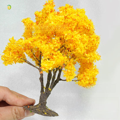 Miniature Model Trees with Base for Diorama