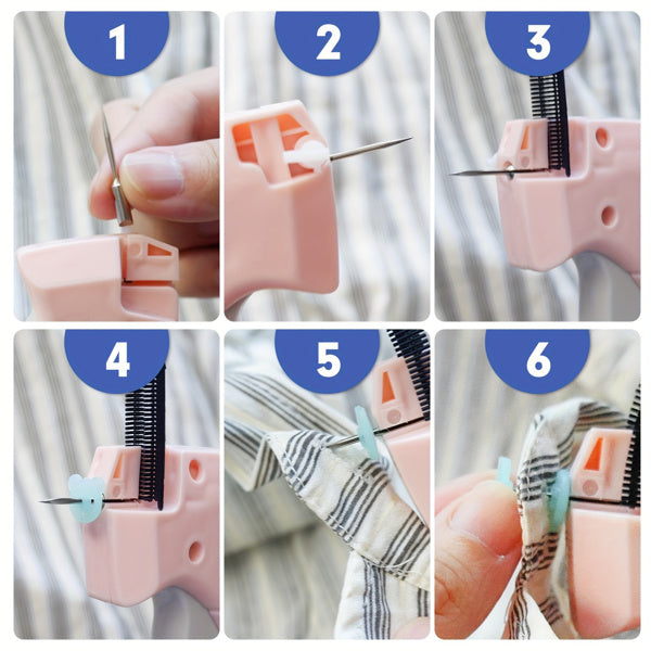 Miniature sewing gun