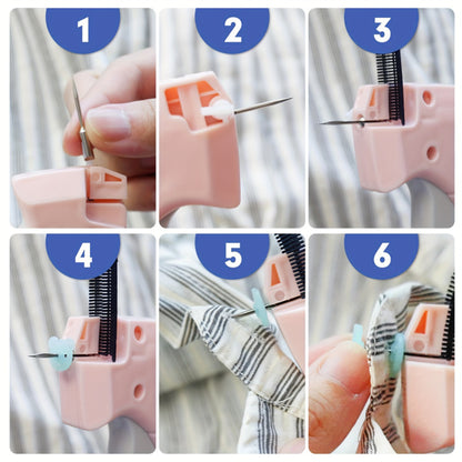Miniature sewing gun