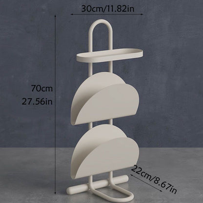 Minimalist 3-Tier Iron Magazine Rack Mobile Side Table