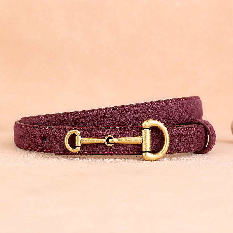 Minimalist and casual genuine leather belt