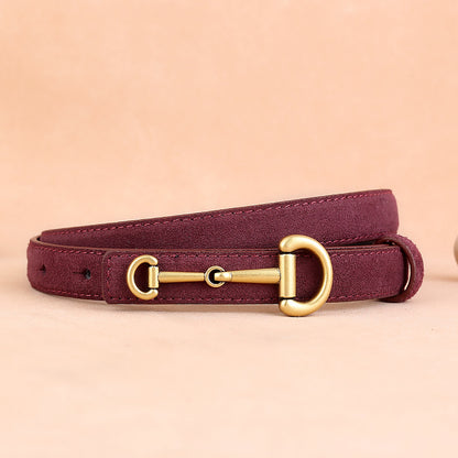 Minimalist and casual genuine leather belt