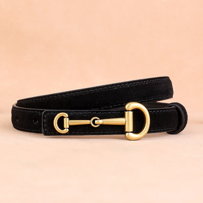 Minimalist and casual genuine leather belt