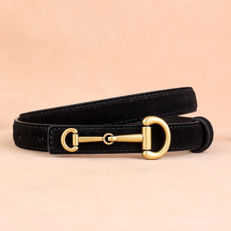 Minimalist and casual genuine leather belt