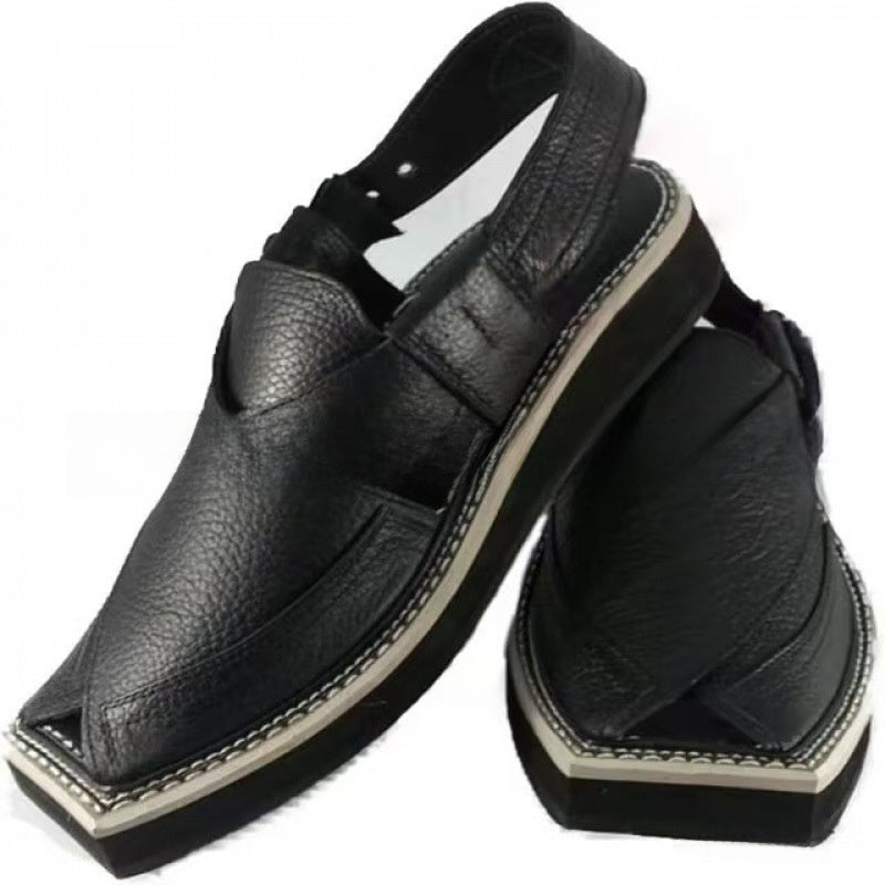 Minimalist Buckle Leather Sandals