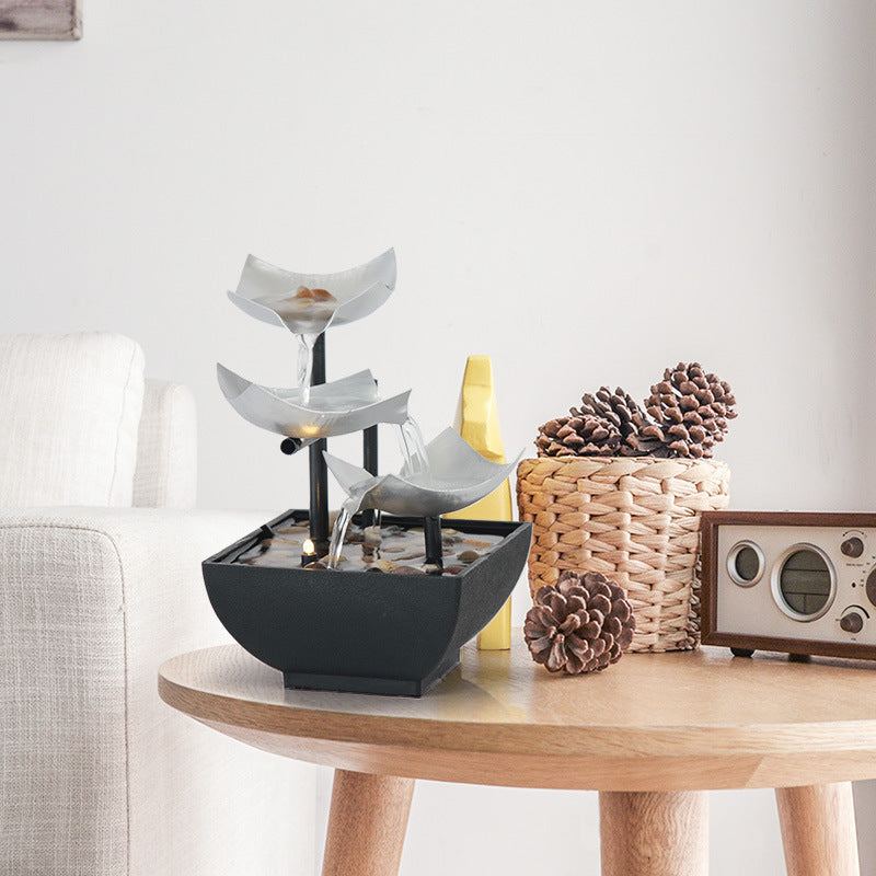 Minimalist Desktop Water Fountain with Relaxing Flow