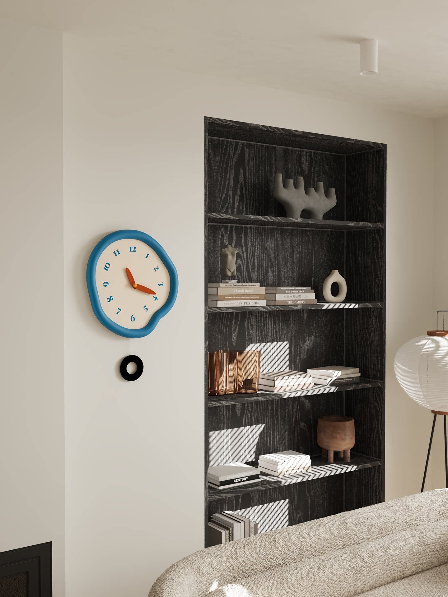 Minimalist dial pendulum clock