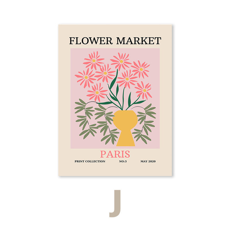 Minimalist Floral Canvas Painting Core