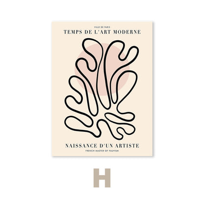 Minimalist Floral Canvas Painting Core