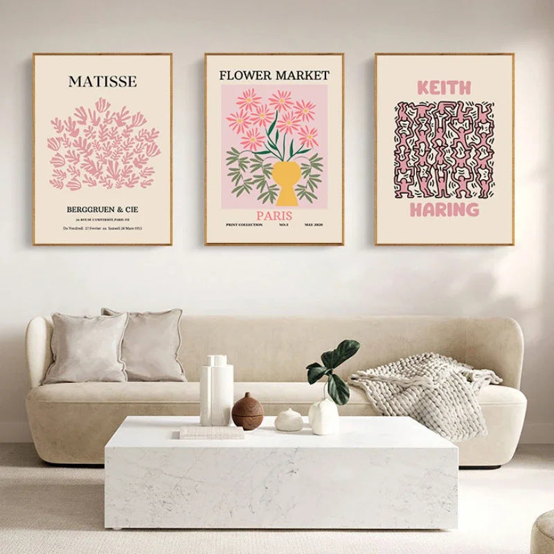Minimalist Floral Canvas Painting Core