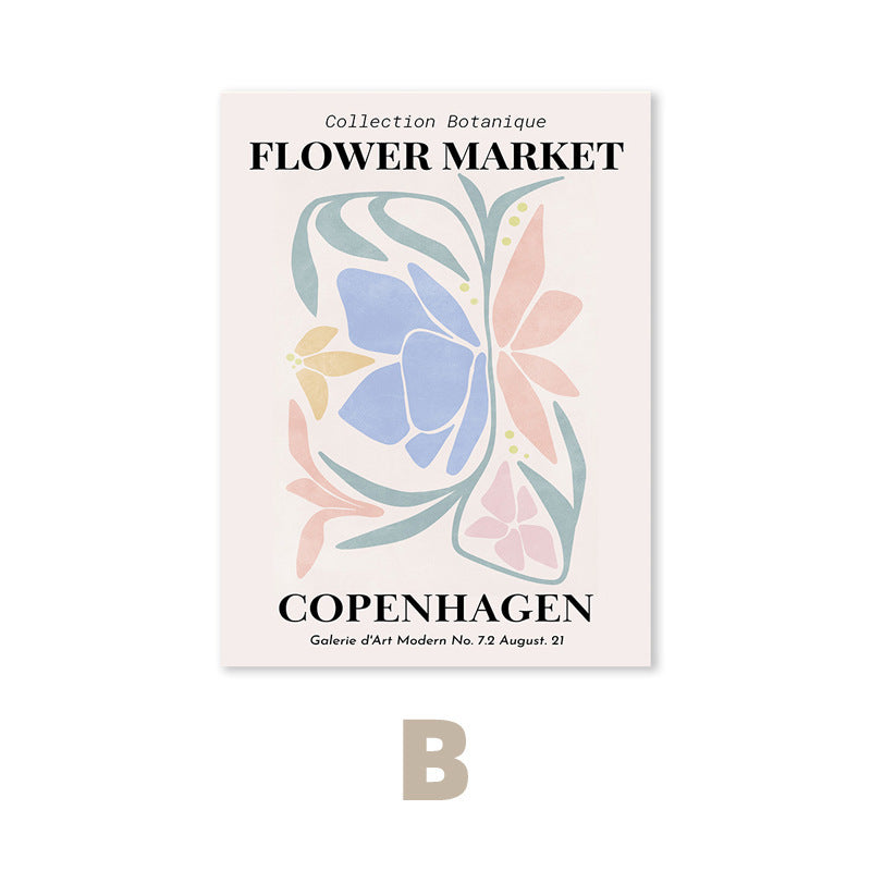 Minimalist Floral Canvas Painting Core
