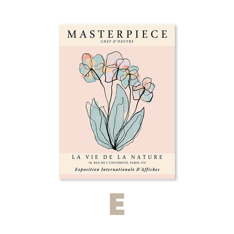 Minimalist Floral Canvas Painting Core