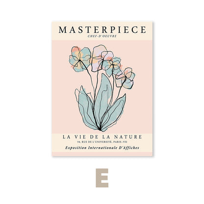 Minimalist Floral Canvas Painting Core
