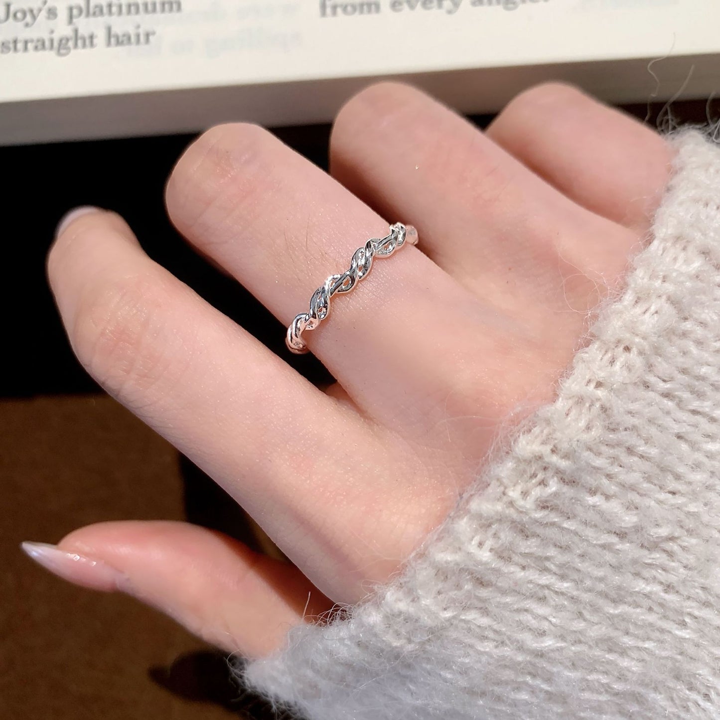 Minimalist Geometric Copper Adjustable Ring