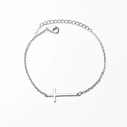 Minimalist Geometric Cross Bracelet