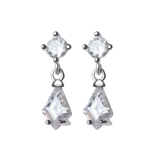 Minimalist Geometric Diamond Earrings