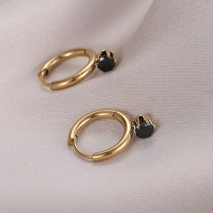 Minimalist Geometric Diamond Earrings
