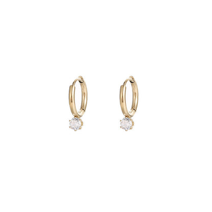 Minimalist Geometric Diamond Earrings