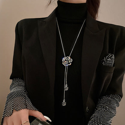 Minimalist Geometric Double Layer Necklace with Adjustable Chain