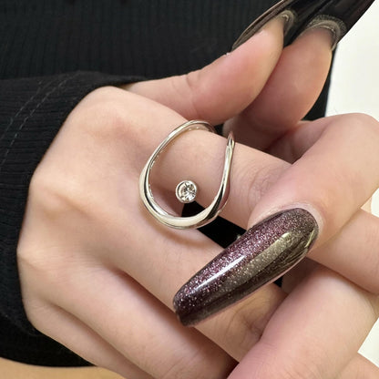 Minimalist Geometric Open Finger Rings