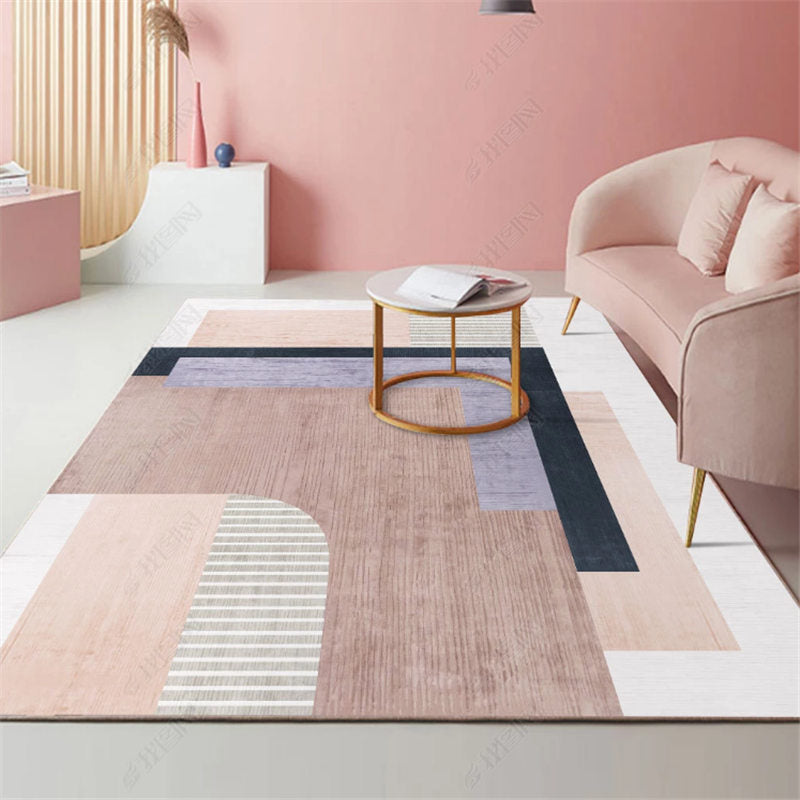 Minimalist Geometric Pattern Polyester Carpet