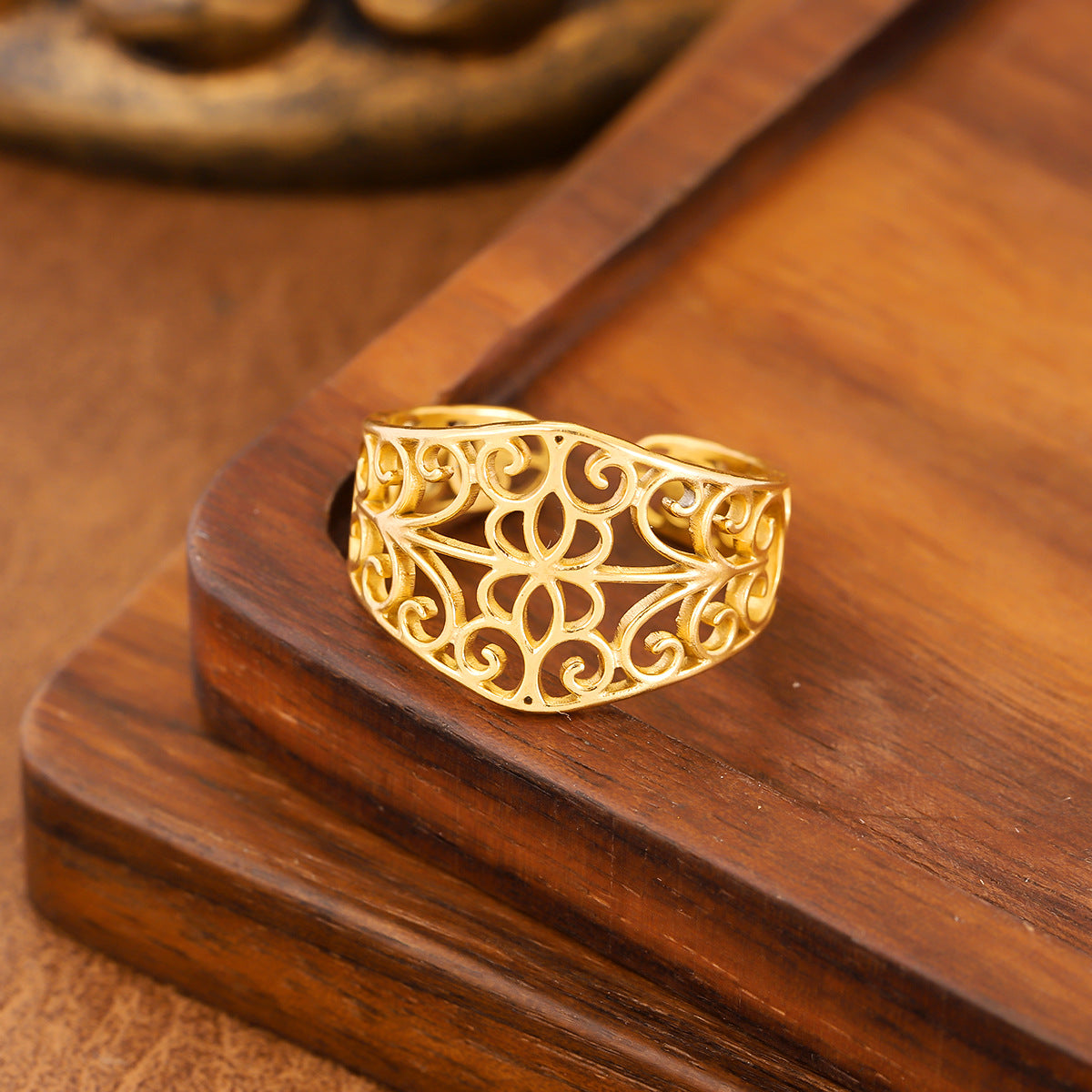 Minimalist Geometric Titanium Steel Ring
