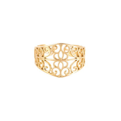 Minimalist Geometric Titanium Steel Ring