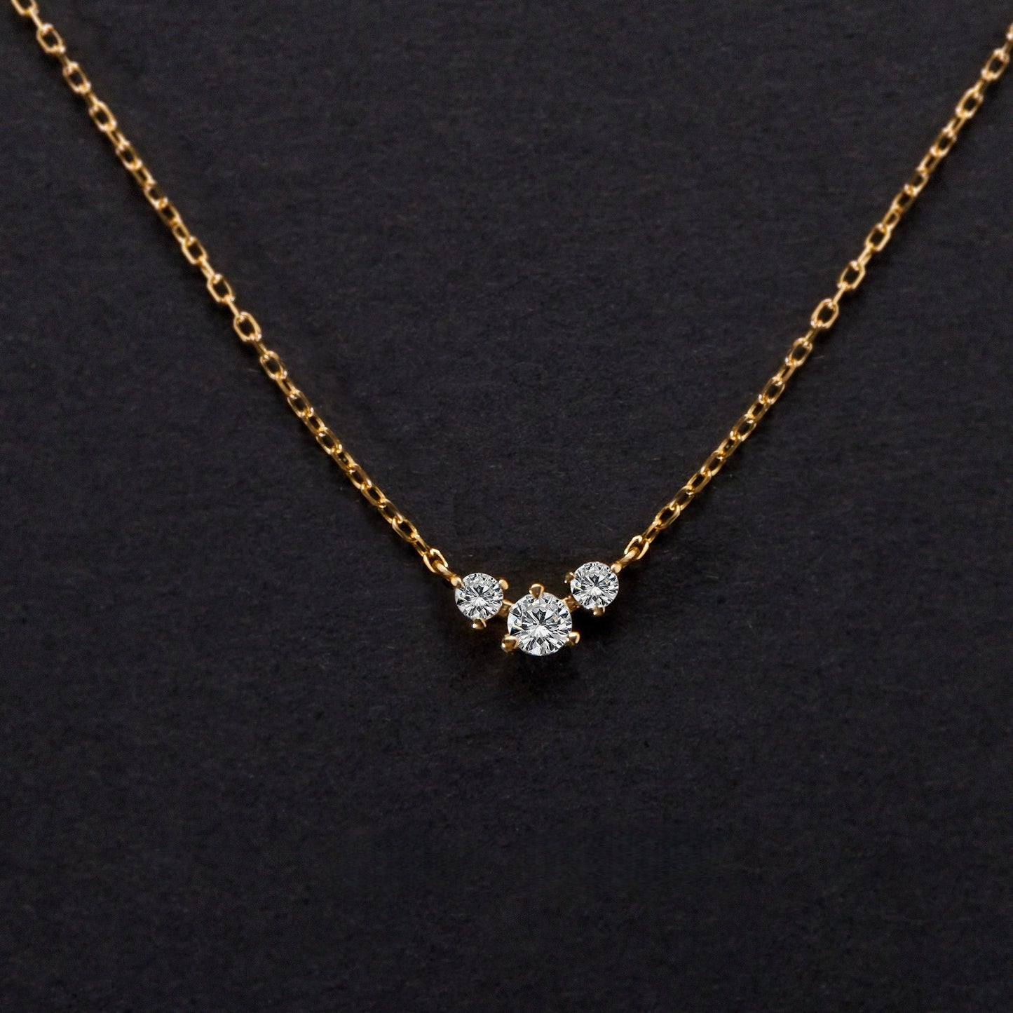 Minimalist Geometric Zirconia Pendant Necklace