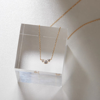 Minimalist Geometric Zirconia Pendant Necklace