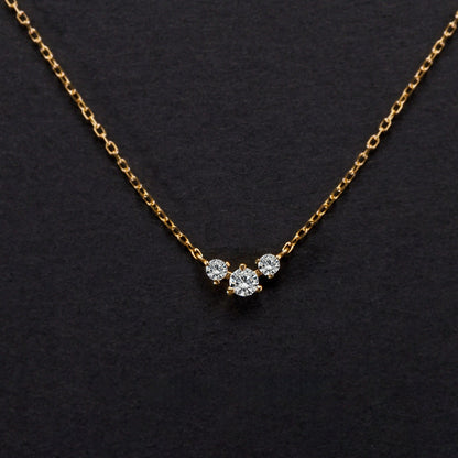 Minimalist Geometric Zirconia Pendant Necklace
