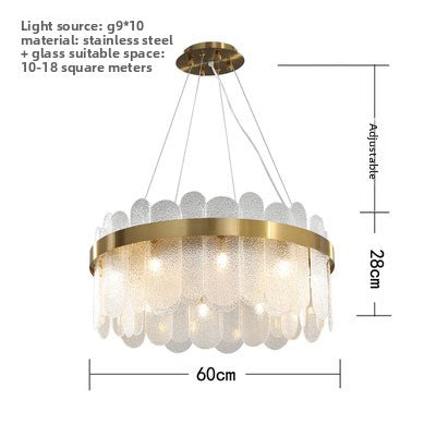 Minimalist Glass Chandelier LED Pendant Light