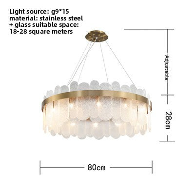Minimalist Glass Chandelier LED Pendant Light
