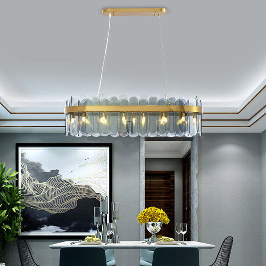 Minimalist Glass Chandelier LED Pendant Light