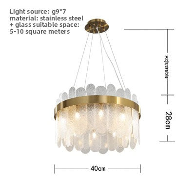 Minimalist Glass Chandelier LED Pendant Light