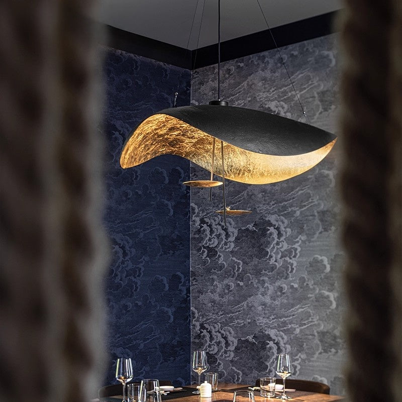 Minimalist Gold Foil Chandelier