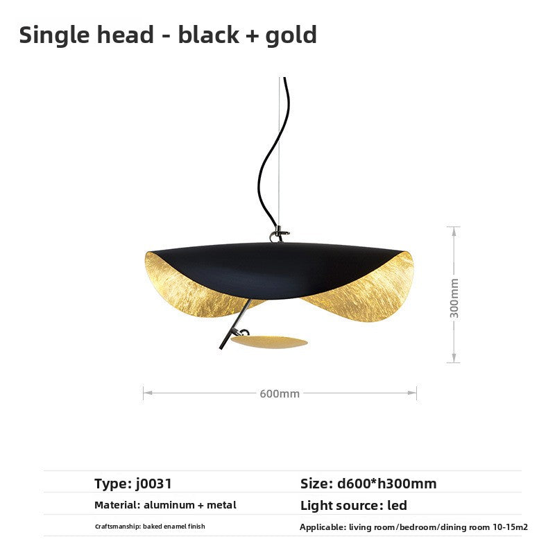 Minimalist Gold Foil Chandelier