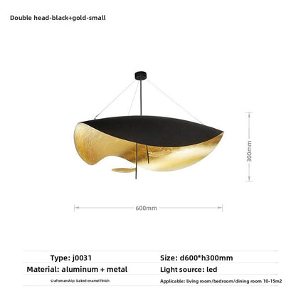 Minimalist Gold Foil Chandelier