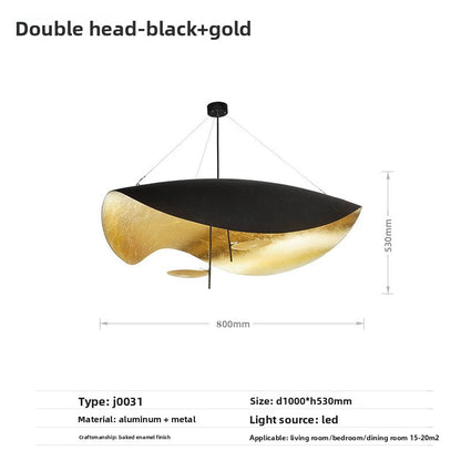 Minimalist Gold Foil Chandelier