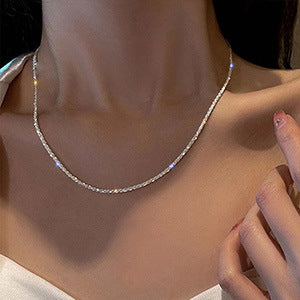 Minimalist Green Diamond U-Shape Necklace