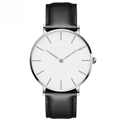 Minimalist Leather Strap Quartz Watch