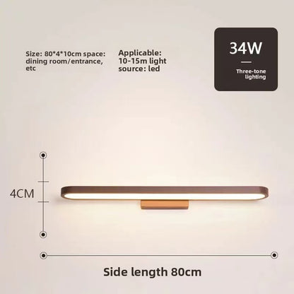 Minimalist LED Mirror Front Light with Adjustable Illumination