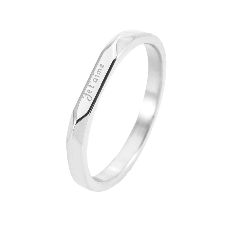 Minimalist Letter Geometric Ring