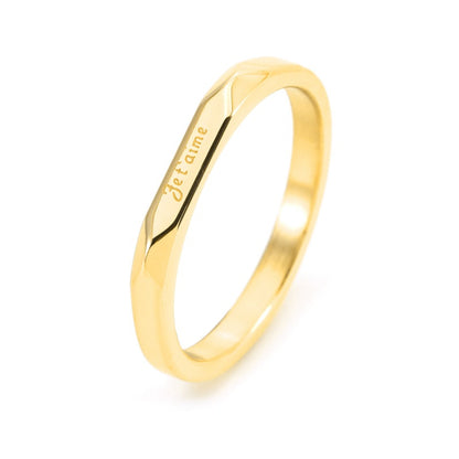 Minimalist Letter Geometric Ring