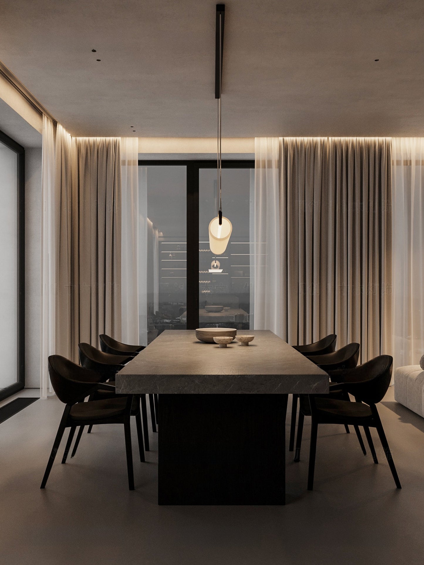 Minimalist Linear Dining Chandelier