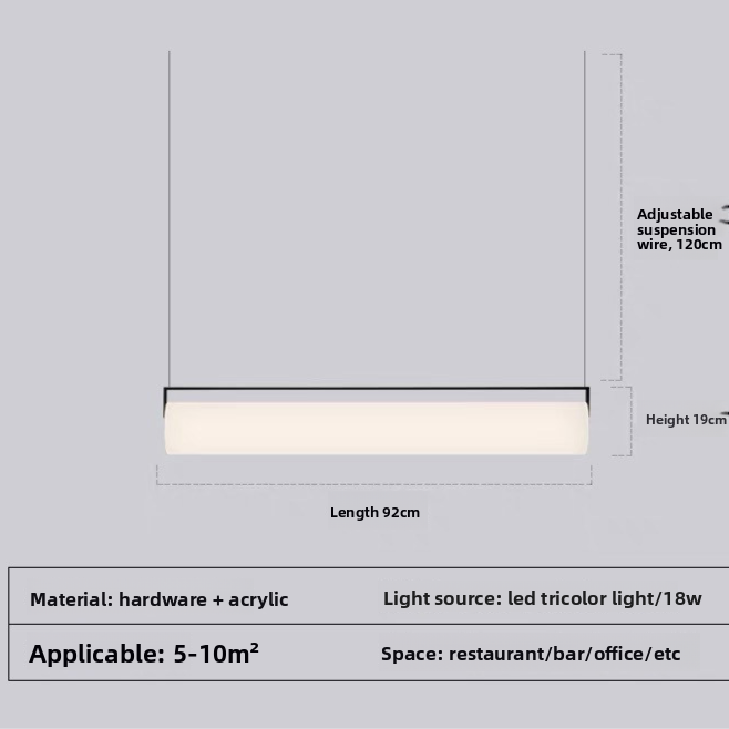 Minimalist Linear Dining Chandelier