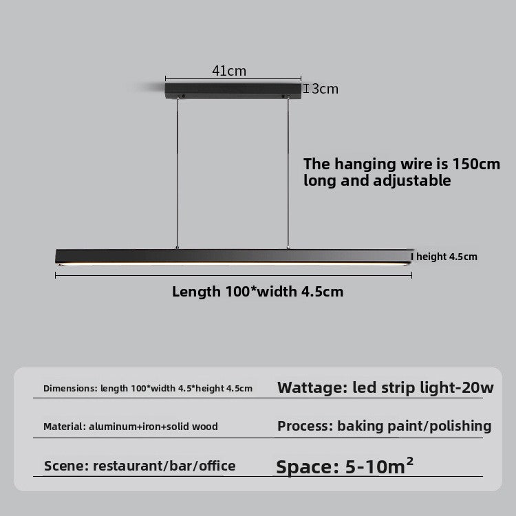 Minimalist Linear LED Chandelier