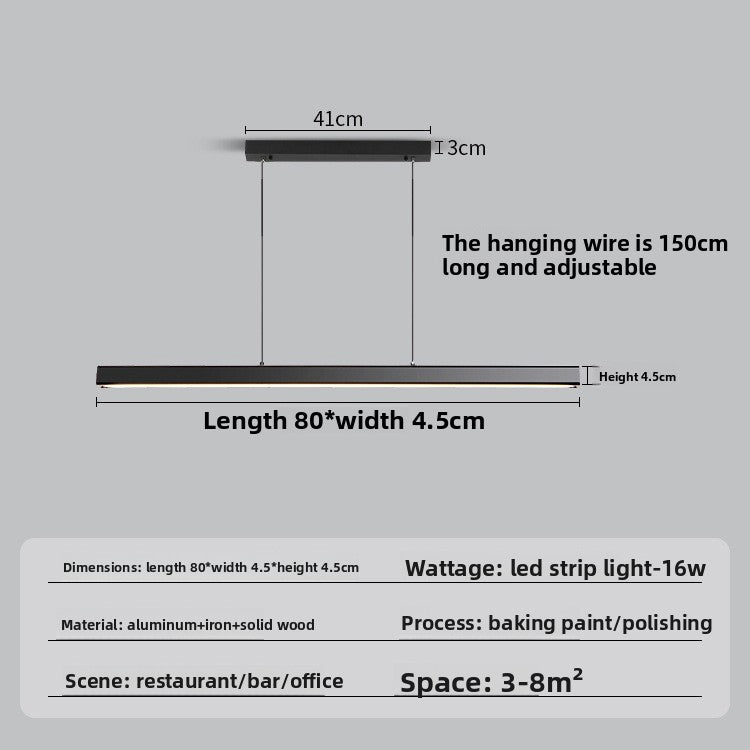 Minimalist Linear LED Chandelier